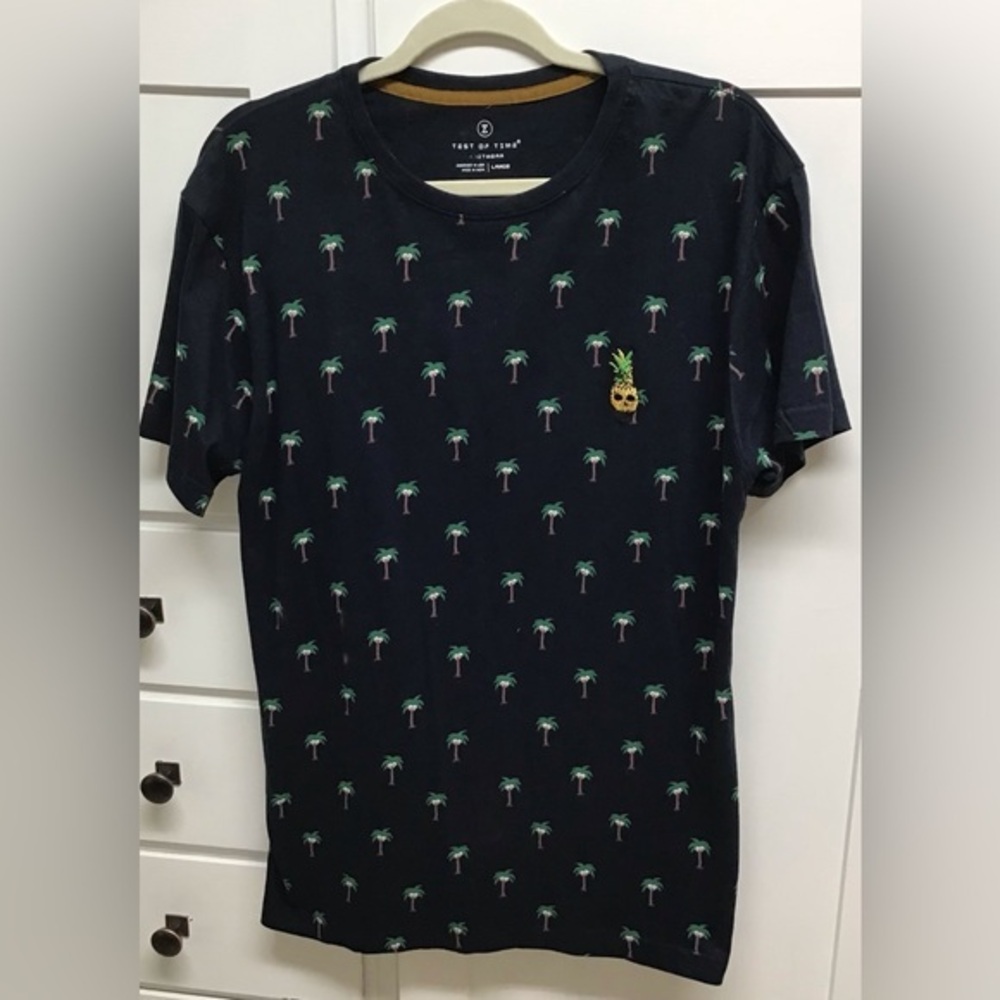 Men’s Test of Time Skull Pineapple and Coconut T-shirt Large - Picture 3 of 7